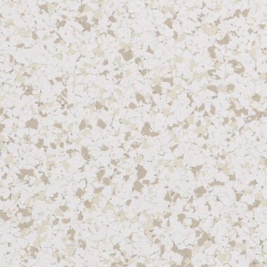 Piso epóxi flocado branco e bege para área comercial